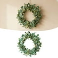 thumbnail image 2 of Spring Summer Wreath 18 Inches with Flowing Leaves for Front Door Decor, Indoor Outdoor Farmhouse Home, Porch Wall, Window, And Festival Wedding Displays, All-Season Greenery Decor, A Green Wreath, 2 of 7