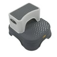 thumbnail image 2 of Kid Step Up Stool Bathroom, Kids Step Stool Quick Disassembly Height Adjustable Ergonomic Design Anti Rollover Design With Widened Base For Bathroom Grey White, 2 of 8