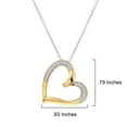 thumbnail image 5 of Gilded 1/10 ct. T.W. Lab Grown Diamond (SI1-SI2 Clarity, F-G Color) and 14K Yellow Gold Plating Over Sterling Silver Sideways Heart Pendant with an 18 Inch Spring Ring Clasp Cable Chain, 5 of 5