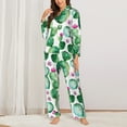 thumbnail image 2 of Sikiie Cactus Plants Women's Long-Sleeve Shirt and Full-Length Bottom Pajama Set (s-xxl)-Large, 2 of 7