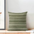 thumbnail image 3 of Boho Green Stripe Throw Pillow Covers 18x18 Inch Set of 2, Rustic Abstract Decorative Throw Pillow Covers Retro Stripe Neutral Outdoor Cushion Cover for Sofa Couch Farmhouse Room Bed Decor, 3 of 7