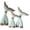 Brown White, variant on Dualoai 3 Pieces Whale Tail Statue Collectible Wood Figurine for Desk Bedroom Office Brown White