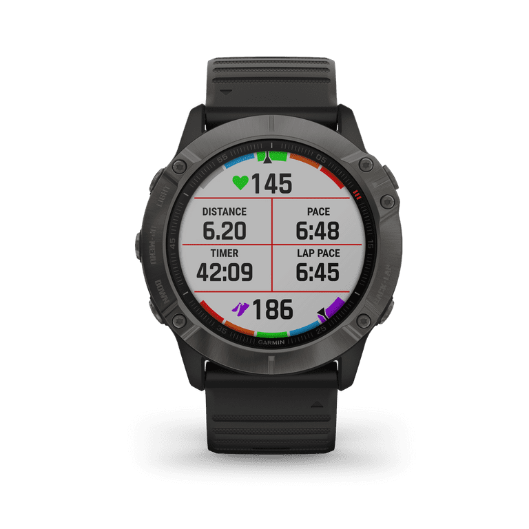 Garmin fēnix® 6X – Sapphire – Carbon Gray DLC with Black Band Garmin fēnix® 6X – Sapphire – Carbon Gray DLC with Black Band