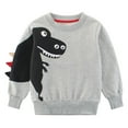 thumbnail image 2 of Ketyyh-chn99 T-Shirt for Toddlers Boys Tops Boys Clothes Toddler Boys Sweatshirts Cotton Long Sleeve Shirt Kids Pullover Top Shirts with Pocket Crewneck for 5-6 Years,Grey, 2 of 5
