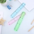 thumbnail image 4 of KAKOWELY 12 Pcs Plastic Transparent Rulers School Students Stationery Office Measuring Ruler 15CM Random Color,6.69"X1.18"X0.08", 4 of 4