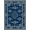 Navy Blue, Pattern 2, variant on Design&I 4'x6' Washable Area Rug Flatweave Daily Traffic Ready Fish Navigation Beachy Theme Symmetrical Wave Bathroom Themed for Dorm Room, Living Apartment