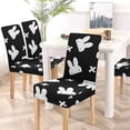 thumbnail image 5 of FMSHPON Hidden White Rabbit with Cross Stretch Chair Cover Protector Seat Slipcover for Dining Room Hotel Wedding Party Set of 4, 5 of 6