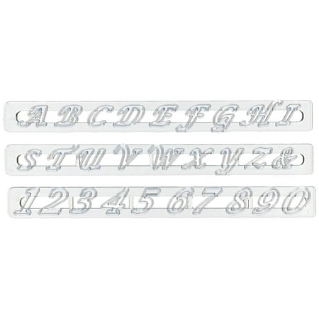 

FMM Upper Case Script Alphabet & Number Tappit Cutters Set