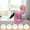 thumbnail image 6 of Hello Kitty Blanket Hoodie, Wearable Blanket, Cloak Hooded Throw Blanket, Soft Warm Fluffy Blankets for Bed Couch Sofa, 6 of 8