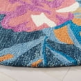 thumbnail image 3 of SAFAVIEH Jardin Korbin Floral Wool Area Rug, Blue/Pink, 6' x 6' Round, 3 of 8