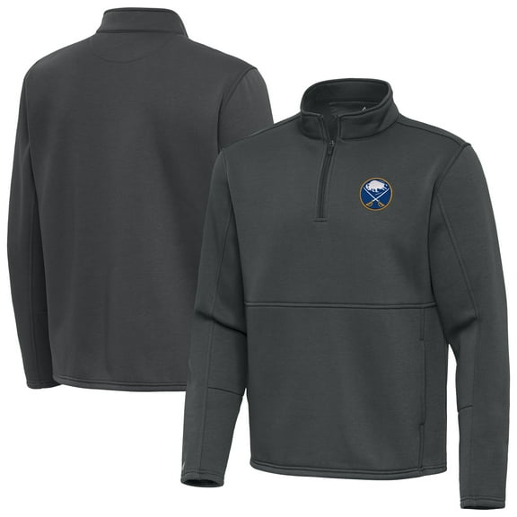 Men's Antigua Pewter Buffalo Sabres Twist Quarter-Zip Pullover Jacket