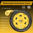 thumbnail image 2 of Rollo de cable de extensión retráctil Power Strip con USB C PD de 20 W, 2 of 7