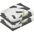 thumbnail image 2 of SKYSONIC Panda Sketch Hand Towels Set of 2, Cotton Bath Towel for Drying Face Hands Body ,Absorbent Lightweight Towels for Bathroom Ktichen Travel Gym, 16"x28", 2 of 7