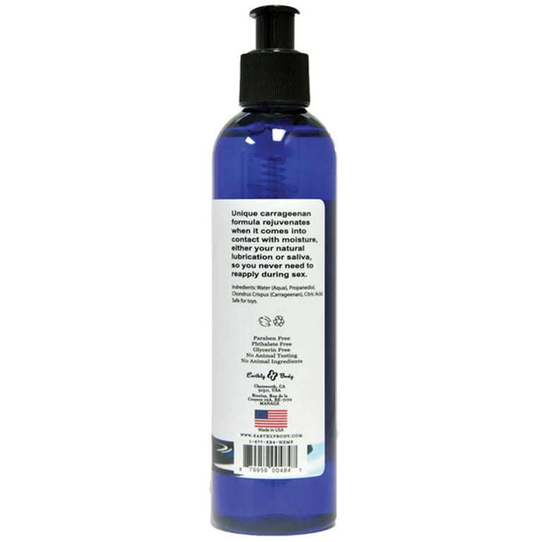 Earthly Body Water-Slide Personal Lubricant, 8 Oz, Pack of 2, Natural  Sexual Lubrication - Walmart.com