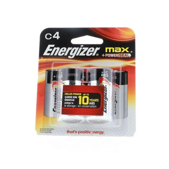 Energizer MAX C Alkaline Batteries 4 Count