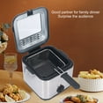 thumbnail image 4 of Panier Friteuse 2,5 Litres pour Poulet Frit, Crevettes, Frites, Chips et Plus, Récipient à Huile Amovible, Acier Inoxydable, 4 of 7