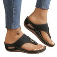thumbnail image 1 of LSLJS Hollow Metal Circle Thick-soled Wedge Heel Flip-flops Women, Womens Flip Flops, 1 of 6