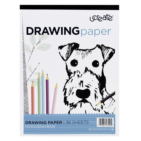 Ucreate 50 lb. Drawing Paper, 36 Sheets, 9