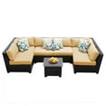 thumbnail image 1 of TKC Barbados 7 Piece Outdoor Wicker Sofa Set in Sesame, 1 of 3