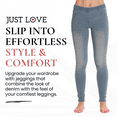 thumbnail image 4 of Just Love Women's Denim Jeggings with Pockets - Comfortable Stretch Jeans Leggings (Light Blue Denim, 3X), 4 of 5