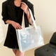 thumbnail image 4 of Bolso de hombro transparente Bolsas de mujer transparentes de PVC informales para vacaciones (Beige), 4 of 8