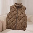 thumbnail image 6 of AUNVITO Women's Lightweight Down Vest Stand Collar Sleeveless Warm White Duck Down Casual and Stylish, 6 of 8