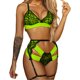 thumbnail image 2 of ICHUANYI Clearance 3PC Sexy Women Lace Wireless Bra Sexy Lingerie Garter Thong Set Underwear(Green, L) Ichuanyi Ichuanyi, 2 of 6