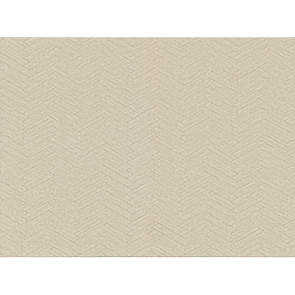 Warner Textures Karma Beige Herringhone Weave Wallpaper