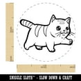 thumbnail image 2 of Cute Chubby Munchkin Cat Walking with Conviction Rubber Stamp for Scrapbooking Crafting Stamping - Medium 1 Inch, 2 of 7