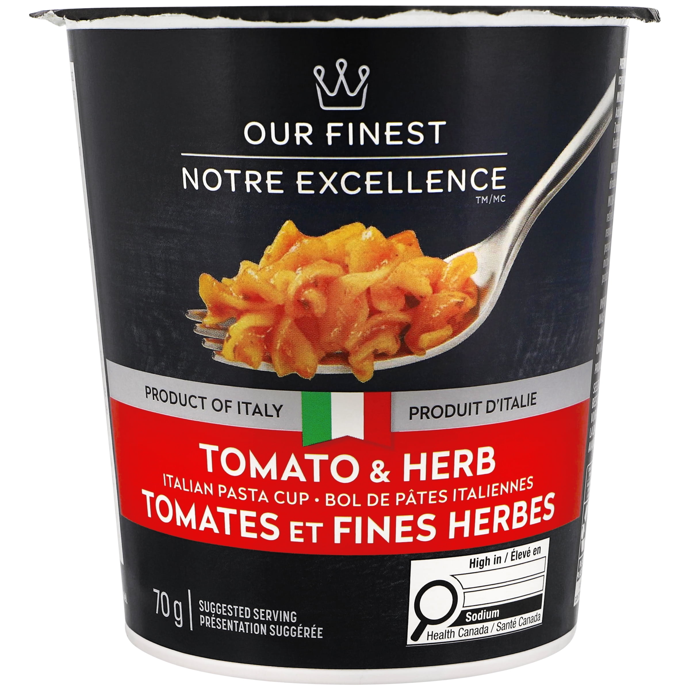 Our Finest Tomato & Herb Italian Pasta Cup, 70 g