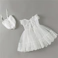 thumbnail image 4 of Coduop Toddler Baby Girls Tulle Dress Lace Sleeveless Princess Tutu Dress Hat, 4 of 6