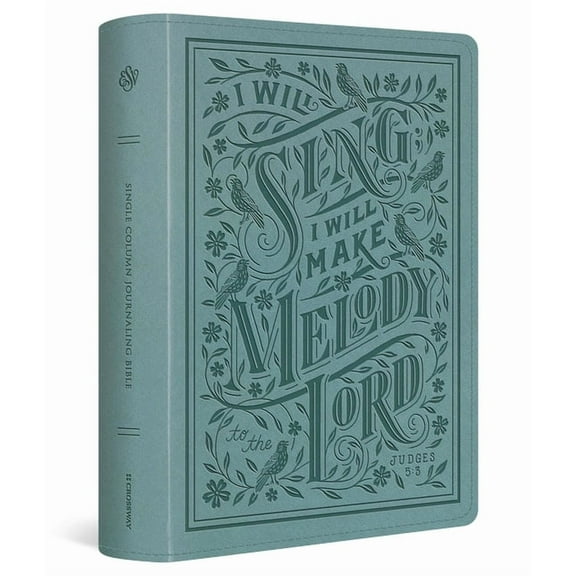 ESV Single Column Journaling Bible, Large Print (Trutone, Paris Sky, Judges 5:3 Design), (Hardcover)