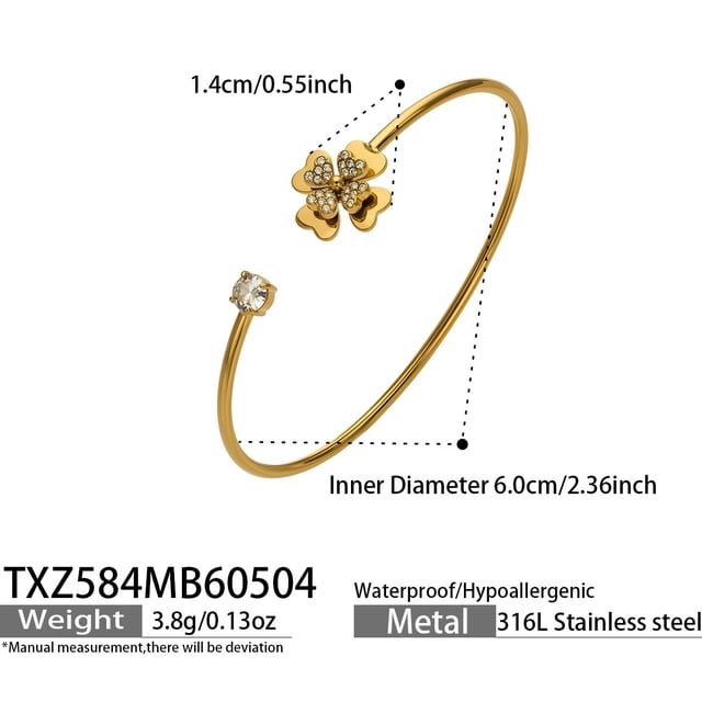 AEXTO Collier Ras-du-Cou Fleur de Trèfle Fleurs Plaquées Or 3D Collier Y2k Collier pour Femmes Bijoux Mode Cadeaux