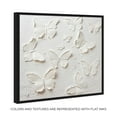 thumbnail image 2 of Butterflies In Ivory Canvas Elegant White Gold Wall Art by Art Remedy, Black Frame, 40" x 40", 2 of 8