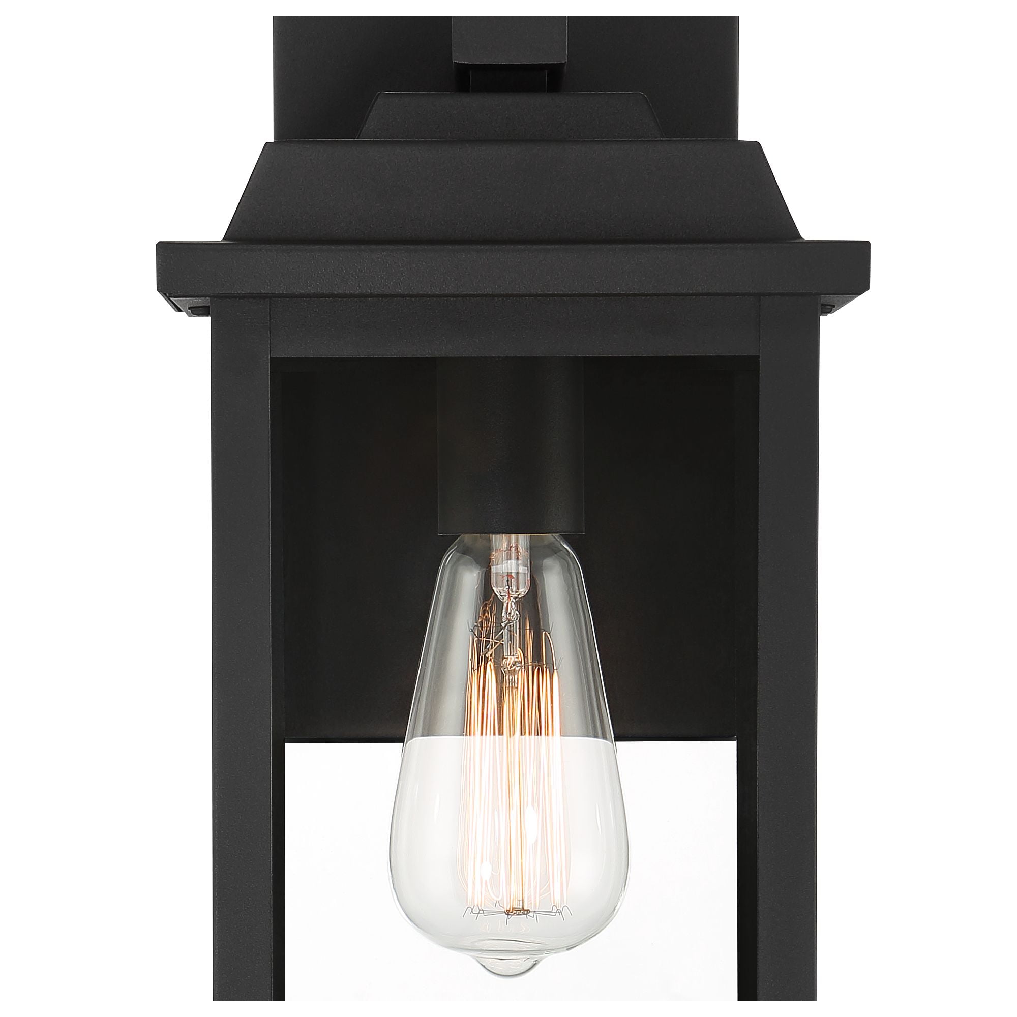 John Timberland Eastcrest Modern Outdoor Wall Light Fixture Textured Black 15 1/4" Clear Glass Panels for Post Exterior Barn Deck House Porch Yard