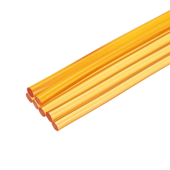 Uxcell Mini Hot Glue Sticks for Glue Gun 8-inch x 0.28-inch Clear Orange 6pcs