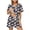 *Orange, variant on Women's Printed Notch Collar Short Sleeve Top and Shorts Pajama Set with Pockets ,Casual Loungewear Sleepwear Orange,Women's Plus XXL