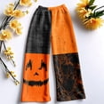 thumbnail image 4 of Hearthz Fleece Pajama Pants Ghost Jack-O Bat Print Pj Bottoms Women Halloween Fall Winter Womens Fluffy Pajama Pants, 4 of 5