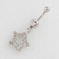 thumbnail image 1 of Jinsinto Anti-allergy Umbilical Nail Zircon Five-pointed Star Belly Button Ring, 1 of 4