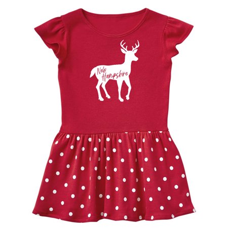 

Inktastic New Hampshire White Deer Silhouette Gift Baby Girl Dress
