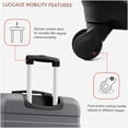 thumbnail image 4 of 3-Piece ABS Hardside Spinner Luggage Set in Gray, Lightweight Suitcases with TSA Lock, 4 of 10