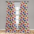 thumbnail image 5 of Ambesonne Wooden Curtains, Scary, Pair of 28"x84", Multicolor, 5 of 5