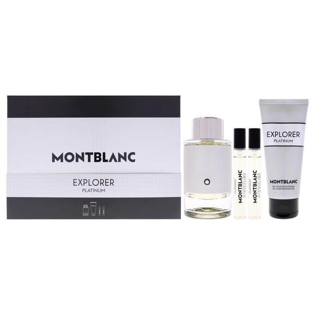 Set de Regalo Montblanc Explorer Platinum 4 Piezas para Hombre 155 ml