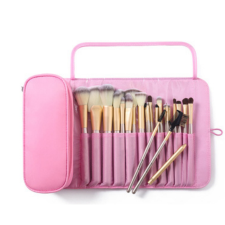 Portable Makeup Brush Organizer Makeup Brush Bag for Travel Can Hold 20+  Brushes Cosmetic Bag Makeup Brush Roll Up Case Pouch Holder for Woman