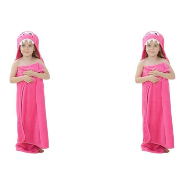 Qarigey Hogar portátil niños Chinlon Toalla de baño con capucha niños fiesta en la piscina dibujos animados Adorable albornoz suministros Type5 NO5