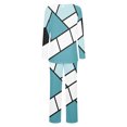 thumbnail image 5 of Puntoco Conjunto de pijama cómodo para mujer, conjunto de pijama con parte superior y pantalones casuales con estampado degradado para mujer, 5 of 5