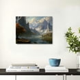 thumbnail image 5 of Chilfamy Mountain Waterfall Lake Canvas Wall Art Decor for Home Office Hotel Salon - Ready To Hang Room Art Decor 20x16in, 5 of 6