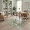 thumbnail image 2 of ODIKA Bunny Whimsical Woodland Forest Print Folk Botanical Border Ripple Flowing for Playroom, Bedroom, Reading Nook, Pet Friendly & Kids Safe Play, 2 of 7