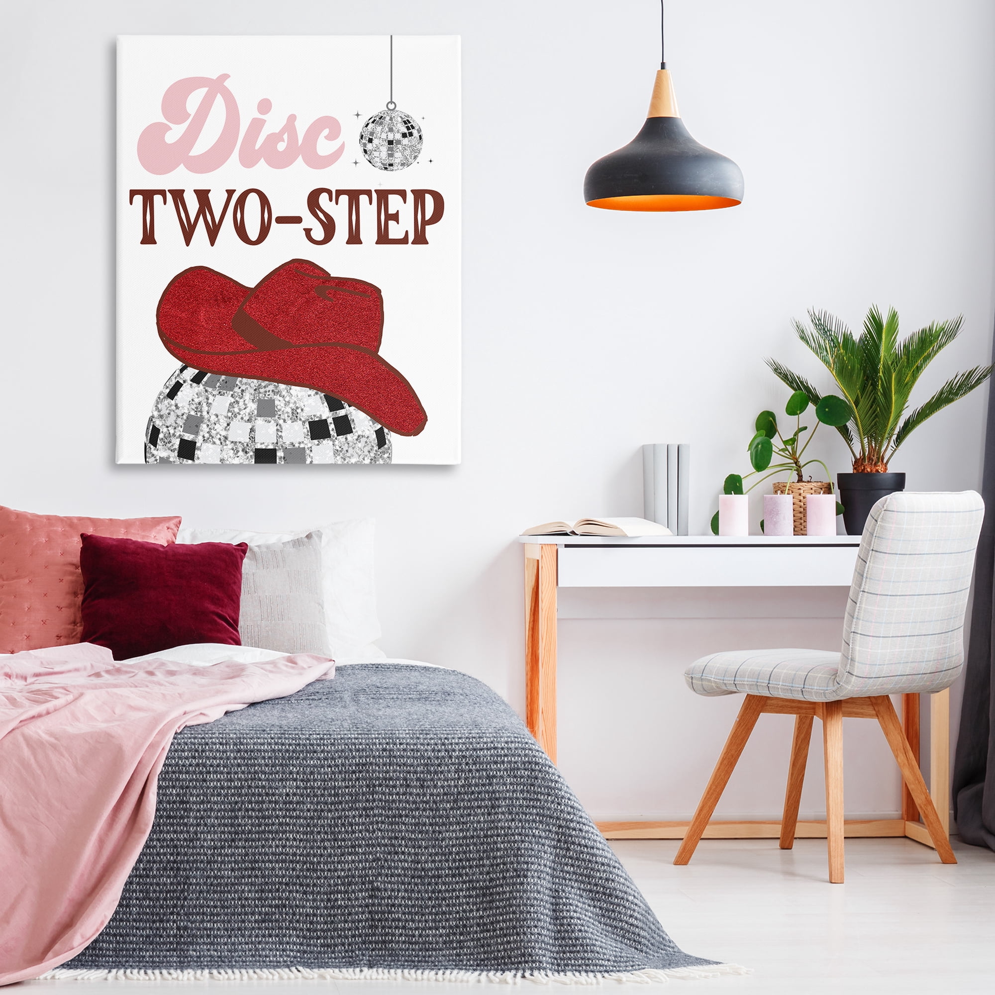 Stupell Industries Disco Two-Step Phrase Text & Numbers Painting Wrapped Canvas Art Print Wall Art, 36 x 48