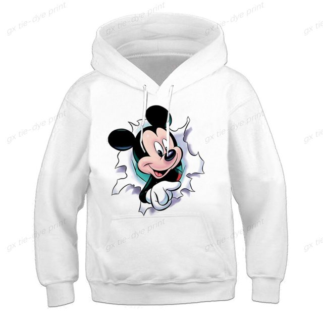 Suéteres de Mickey Mouse para niños, ropa de otoño, sudaderas con capucha de dibujos animados de primavera para niños, prendas de vestir para niñas de 1 a 14 años150 zhangmengya CONDUJO